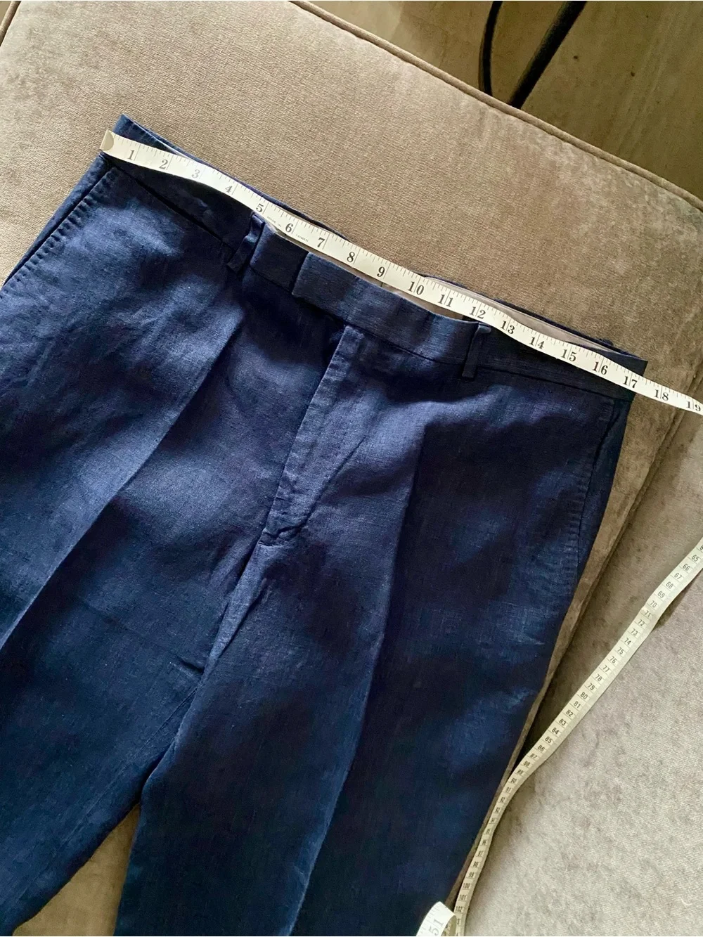 BANANA REPUBLIC  Men’s Linen Dress Pants 36x34  Blue Slim Fit.